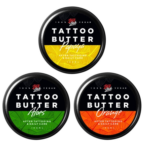 Zestaw kremow do tatuazu 3x Tattoo Butter 100ml Loveink