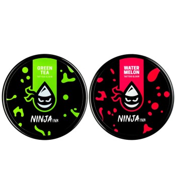 Zestaw do tatuażu Ninja Ink GREEN TEA i WATERMELON 2x100ml