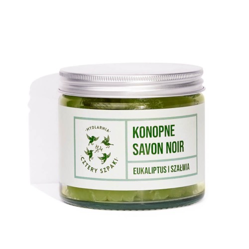 Mydlo konopne SAVON NOIR EUKALIPTUS I SZALWIA 4szpaki 250ml