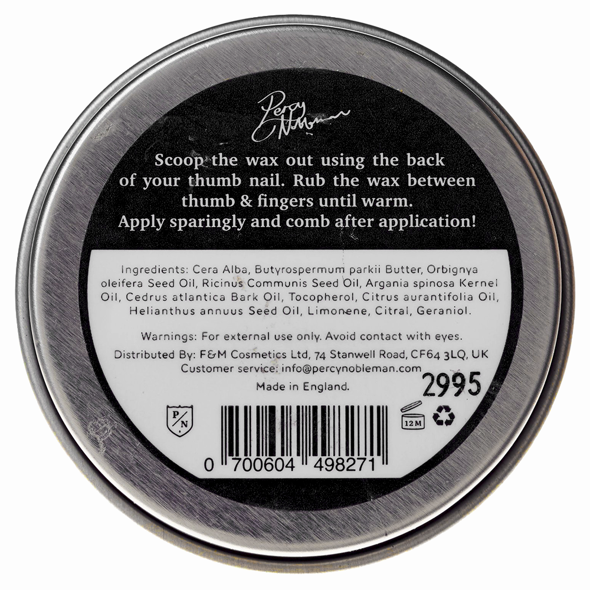 Wosk do wąsów MOUSTACHE WAX Percy Nobleman 20ml