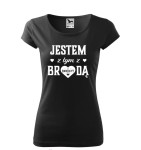 Koszulka damska czarna Jestem z tym z brodą.jpg