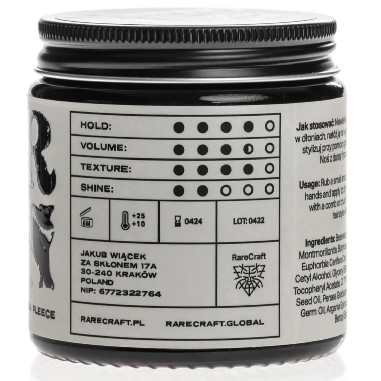 RareCraft Pomada do włosów CLAY POMADE HARDEN.jpg