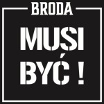 Naklejka biała Broda Musi Być na szybę, samochód 20x20 cm.jpg