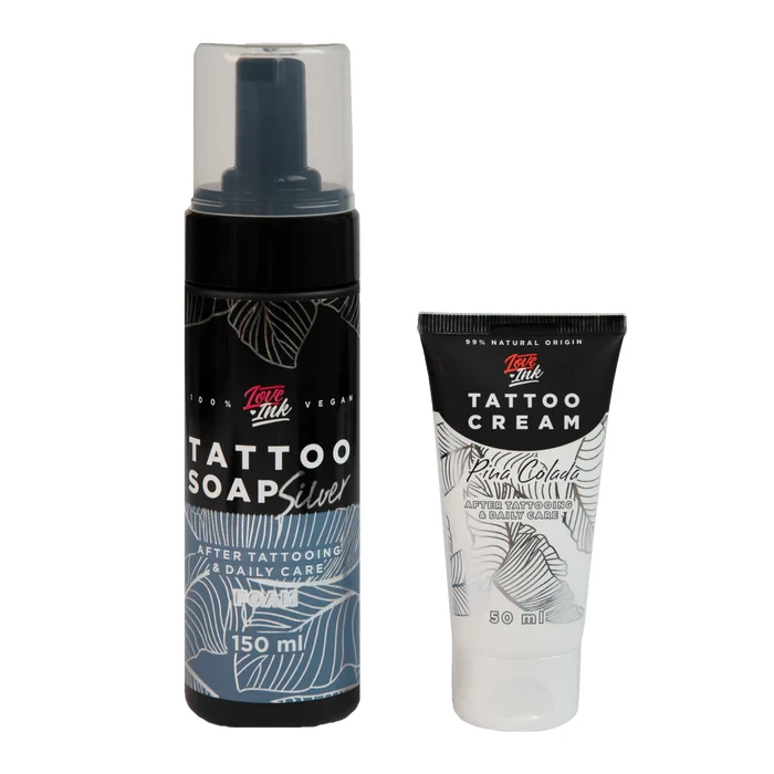 LoveInk Kompletny zestaw do gojenia tatuażu mydło i krem.webp