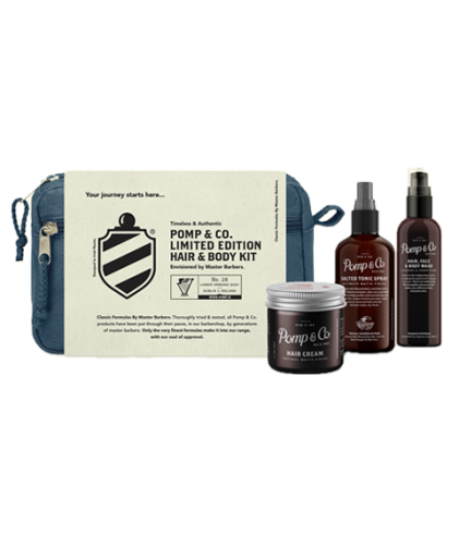 Pomp & Co. Zestaw do włosów i ciała Travel Toiletries Dopp Kit Hair & Body.png