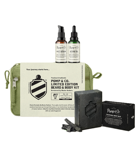 Pomp & Co. Zestaw do brody i ciała Travel Toiletries Dopp Kit - Beard & Body.png