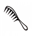 Nishman Grzebień do włosów czarny Hair Comb 043.png
