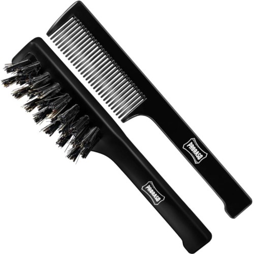 PRORASO Zestaw małych szczotek do brody i wąsów MUSTACHE COMB & BEARD BRUSH SET.jpg