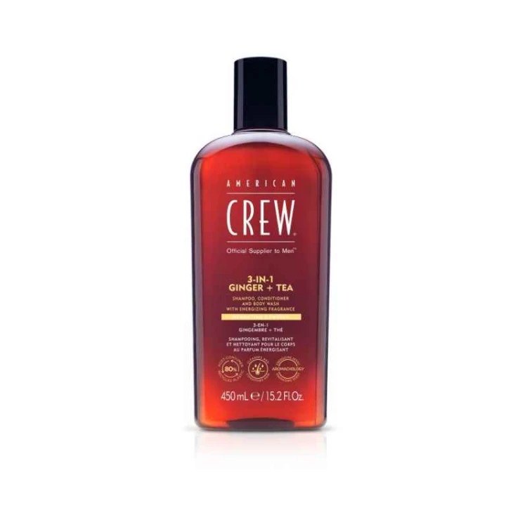 American Crew 3-in-1 Szampon, żel pod prysznic i odżywka do włosów GINGER+ TEA 450ml.jpg