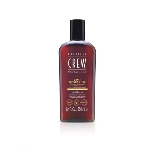 American Crew 3-in-1 Szampon, żel pod prysznic i odżywka do włosów GINGER+ TEA 250ml.jpg.webp