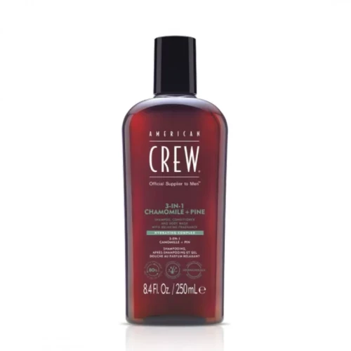 American Crew 3-in-1 Szampon, żel pod prysznic i odżywka do włosów Chamomile Pine 250ml.jpg.webp