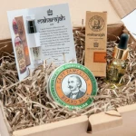 Captain Fawcetts Zestaw kosmetyków męskich Maharajah; olejek do brody, balsam i perfumy.webp