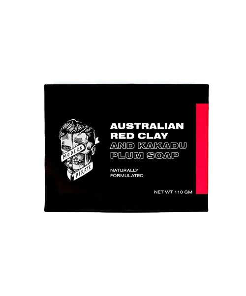 Modern Pirate Mydło do twarzy i ciała Australian Red Clay Soap  110g.webp