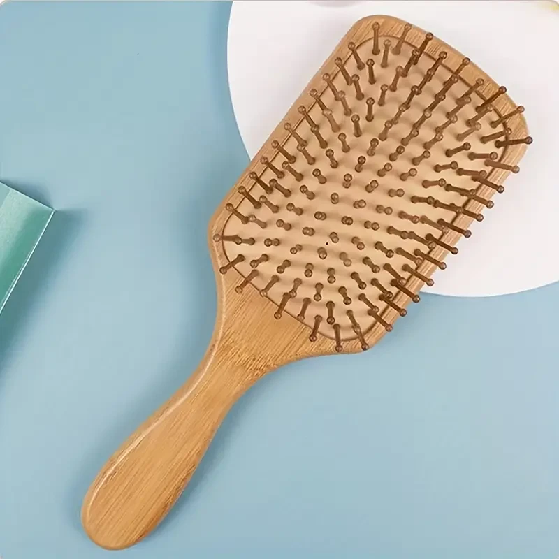 Drewniana szczotka do włosów, wiosłowa szczotka do masażu skóry głowy.jpg.webp