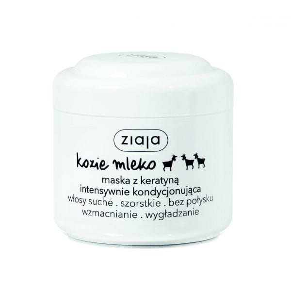 Ziaja Kozie Mleko Maska do włosów intensywnie kondycjonująca z keratyną włosy szorstkie bez połysku 200ml.jpg