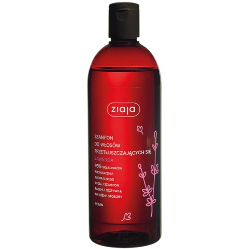 ZIAJA Lawendowy szampon do włosów przetłuszczających się 500 ml.webp