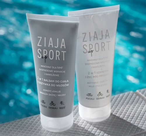 Ziaja Sport Up Minerały Dla NMF Szampon do włosów i żel pod prysznic 2w1 200ml.webp