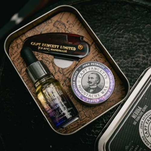 Captain Fawcett Zestaw do brody i wąsów Nebula Grooming Survival.jpg