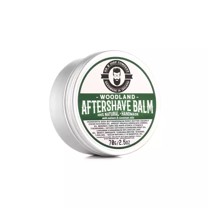 Dr K Soap Woodland aftershave balm Balsam po goleniu o zapachu cedru, pomarańczy i sosnowych igieł 7.webp