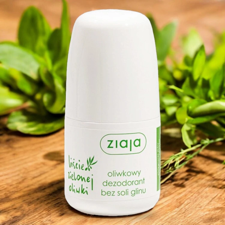 Ziaja Liście Zielonej Oliwki Oliwkowy dezodorant w kulce bez soli glinu 60ml.webp.jpeg