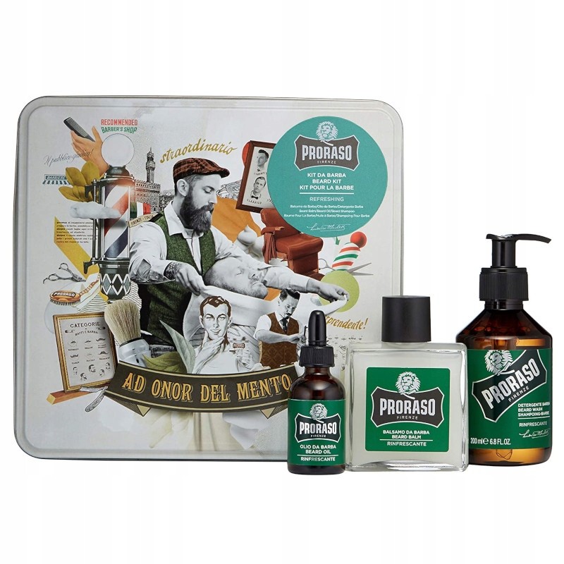 Zestaw do pielęgnacji brody Proraso Metal Box Beard Care Refreshing.jpeg