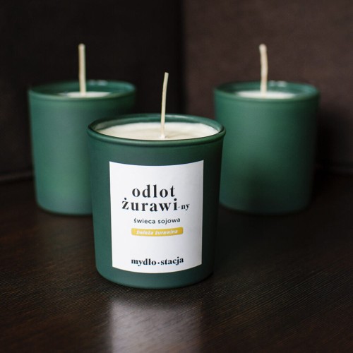 Mydłostacja Świeca sojowa ODLOT ŻURAWI-ny 150g.jpg