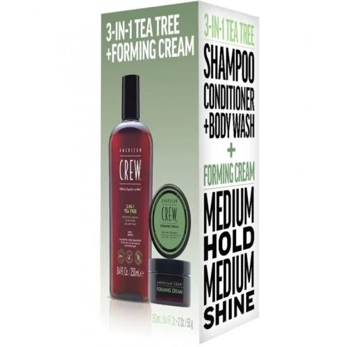American Crew Zestaw do włosów 3-in 1 Tea Tree  & Forming Cream Holiday Duo Set.jpg.webp