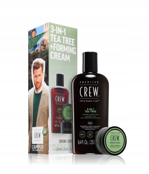 American Crew Zestaw do włosów 3-in 1 Tea Tree  & Forming Cream Holiday Duo Set