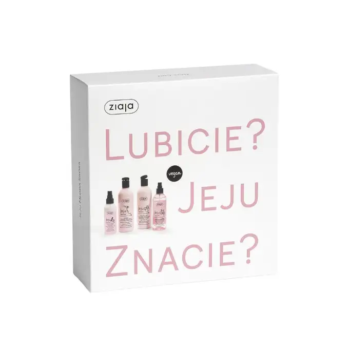 Ziaja Jeju Różowa zestaw prezentowy do pielęgnacji włosów i ciała.webp