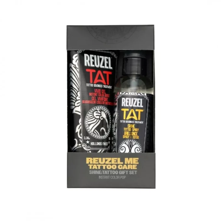 Reuzel Me Tat Shine Vivid Gel  + Shine Spray Zestaw do tatuażu.jpg.webp