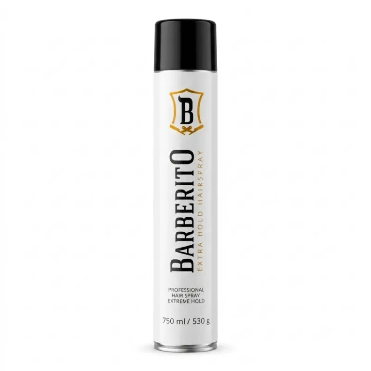 Barberito Extra Hołd HairSpray Bardzo mocny lakier do włosów 750ml.jpg.webp
