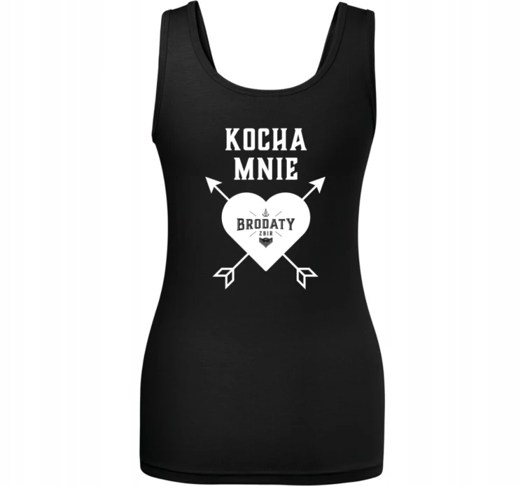 Koszulka damska czarna Top "Kocha mnie Brodaty Zbir 2" Brodaty Zbir