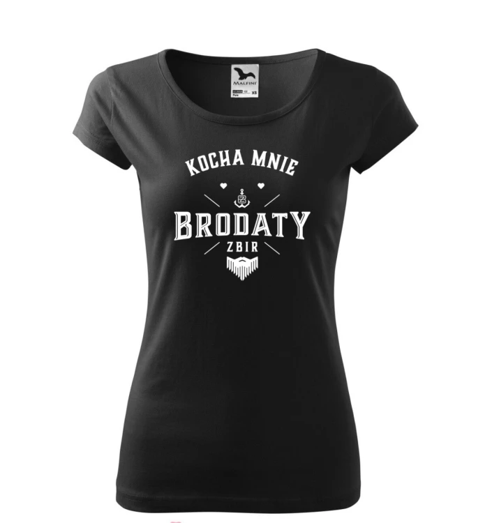  Koszulka damska czarna "Kocha mnie Brodaty Zbir 2" Brodaty Zbir