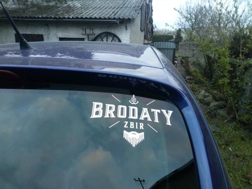 naklejka brodaty zbir samochów