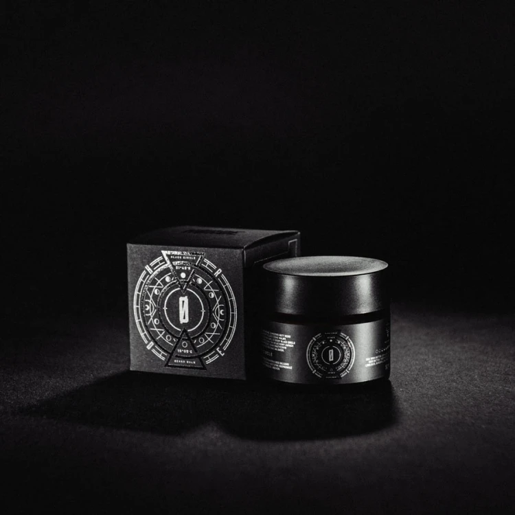 beard balm black circle